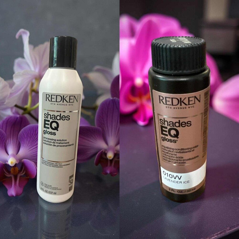 Redken Shades EQ Gloss 010VV Lavender Ice 2 oz & Processing Solution 8 oz